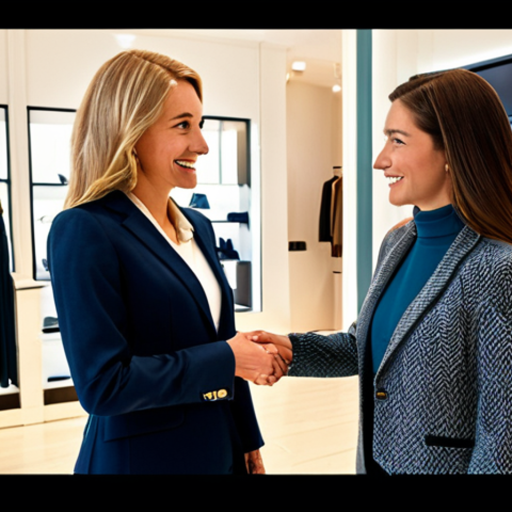 Personalized Fashion Consultation**

"A friendly sales associate, fully clothed in professional attire, assisting a woman in a boutique, offering fashion advice, appropriate content, safe for work, perfect anatomy, natural proportions, warm lighting, modern interior design, focus on customer service and personalized attention, modest clothing, family-friendly."

**