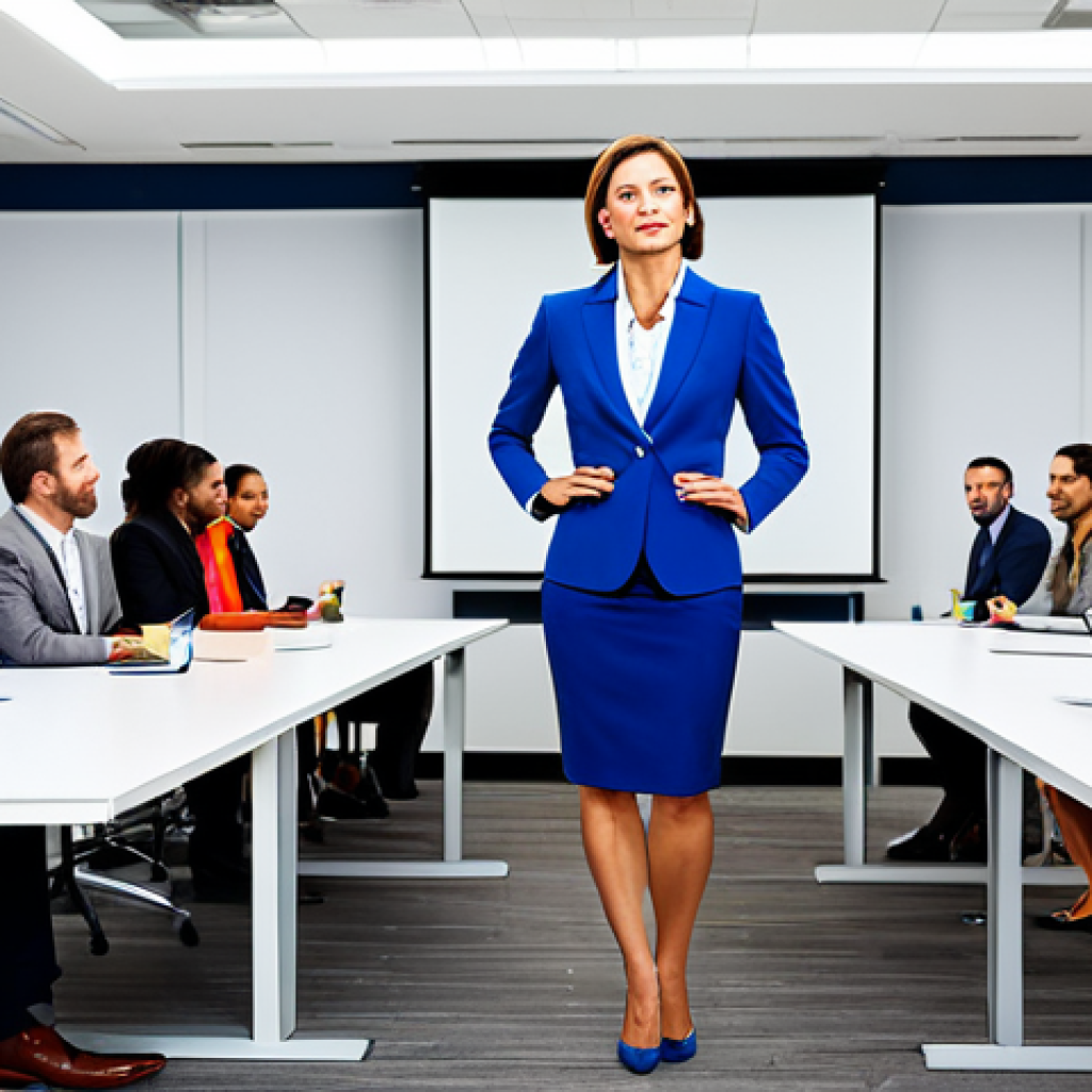 패션 코디네이터 직무 필수 역량 - Persuasive Fashion Presentation**

"A confident fashion coordinator, fully clothed in a stylish busi...