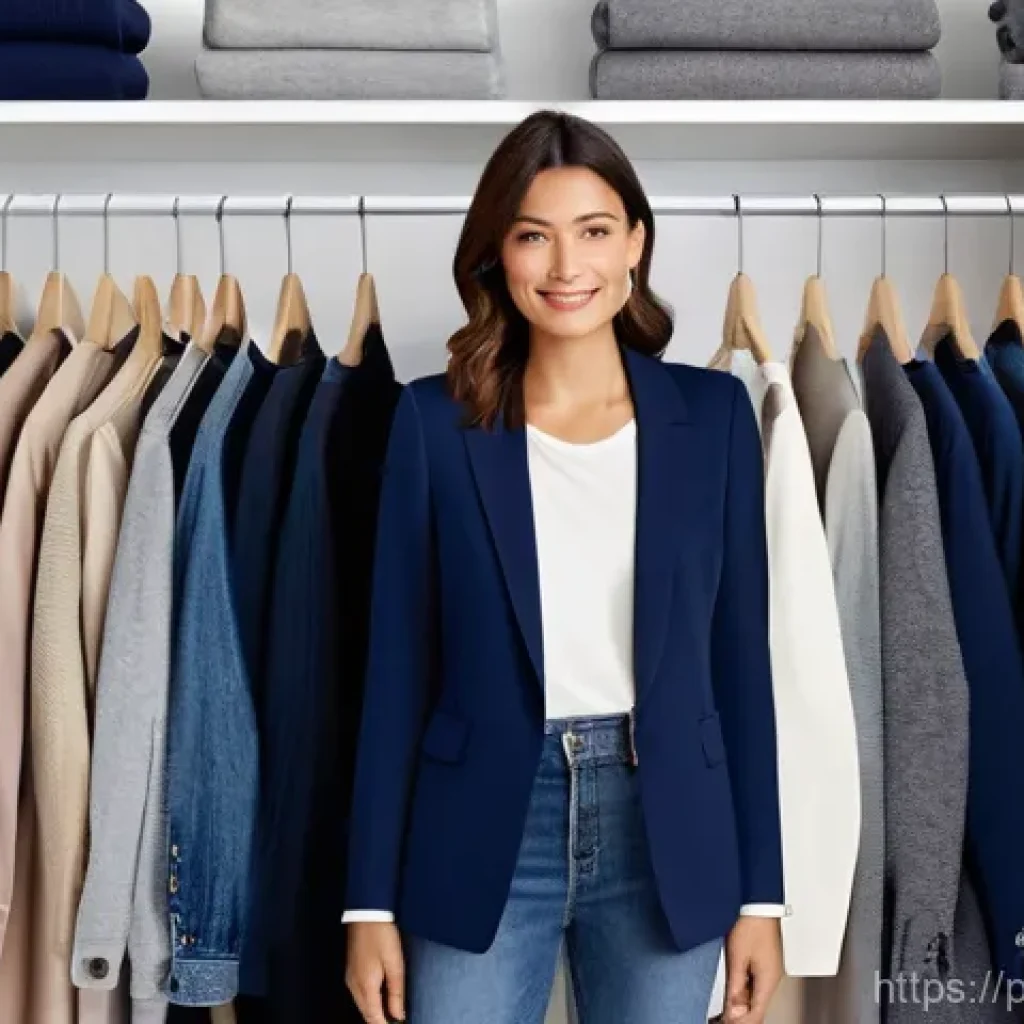 패션 코디네이터의 워크숍 후기 - **Prompt for a Smart and Versatile Wardrobe:**
    "A confident woman in her early 30s, with a warm ...