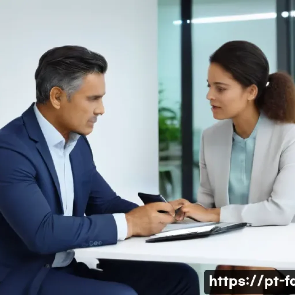 패션 코디네이터의 비즈니스 상담 노하우 - A professional business consultant engaging in a personalized client meeting in a modern office sett...