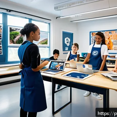 패션 코디네이터 학원 비교 - A modern fashion design classroom featuring diverse students collaborating on real-life projects wit...